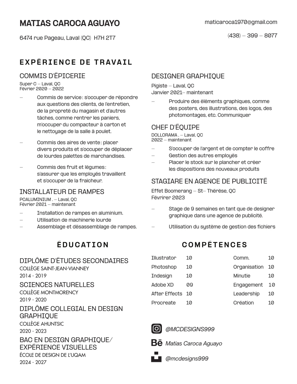 Curriculum vitae preview