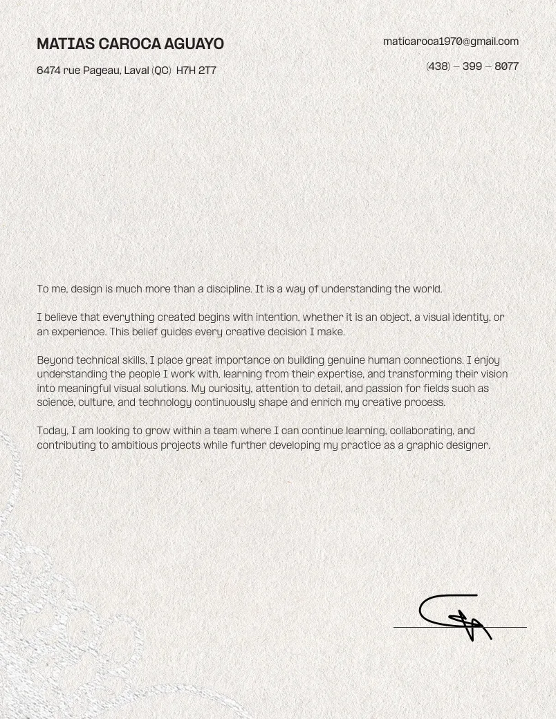 Cover letter preview